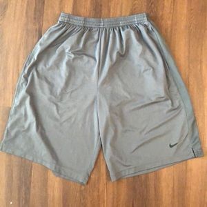 Grey Nike Dri-Fit Athletic Shorts